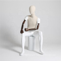 2019 new items men full body display mannequin with wooden arm with shoulder cap